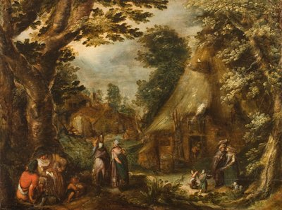 Rustic landscape by Karel Van Mander